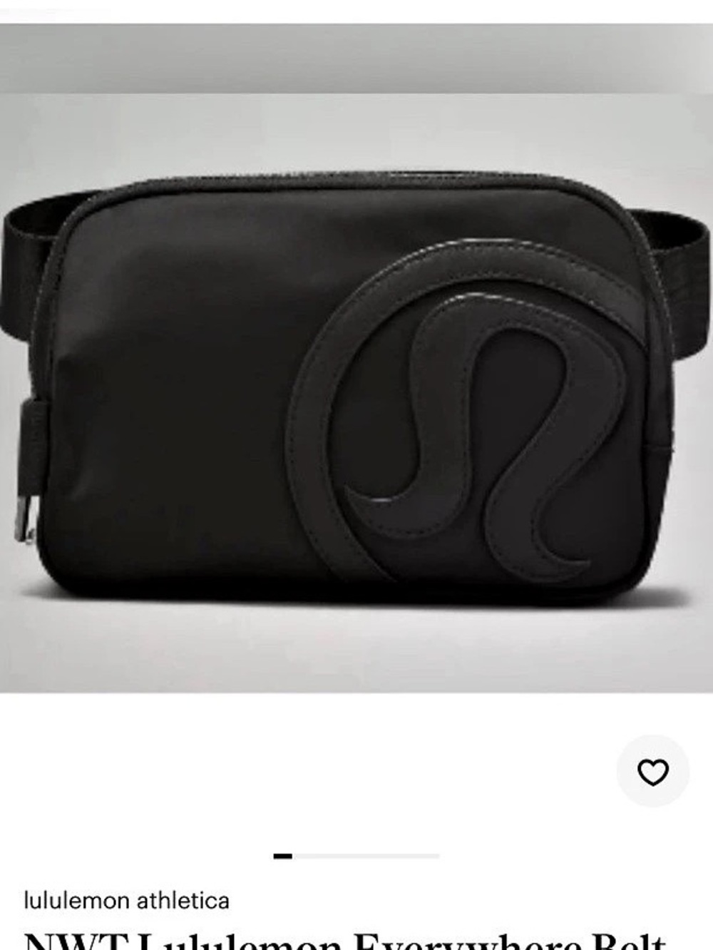 lululemon Everywhere Belt Bag Black Nylon NWT Crossbody Belt Bag